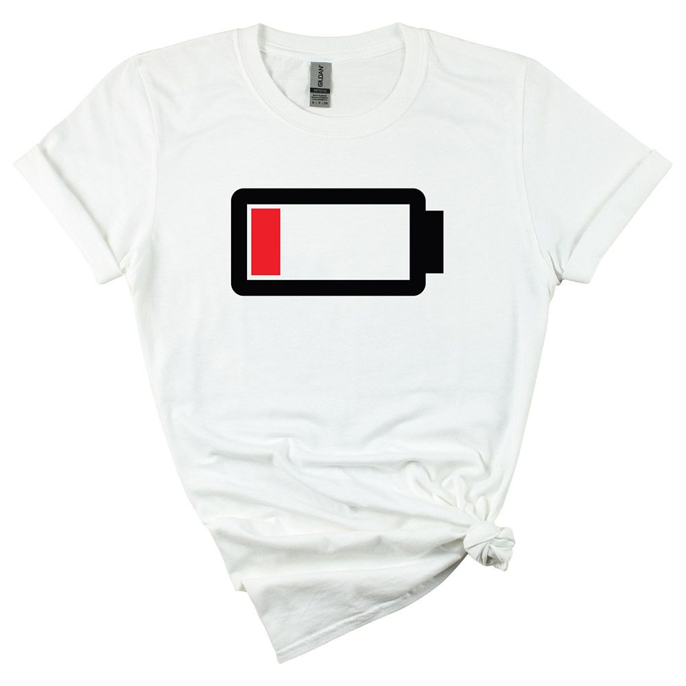 Matching Family Outfits Mommy Low Battery T Shirt White